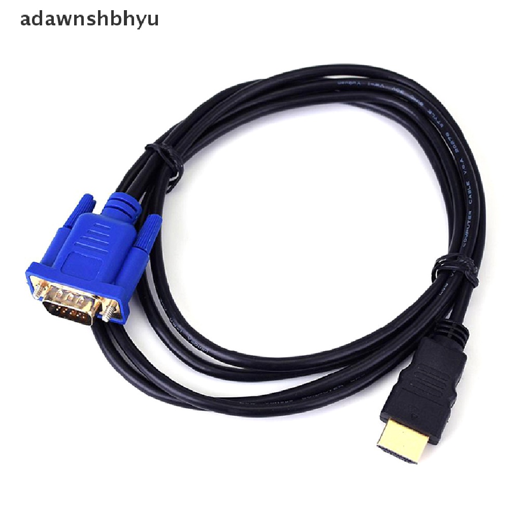 [adawnshbhyu] Kabel Adapter Konverter Video HDMI Male to VGA Male Untuk PC DVD 1080p HDTV 6FT