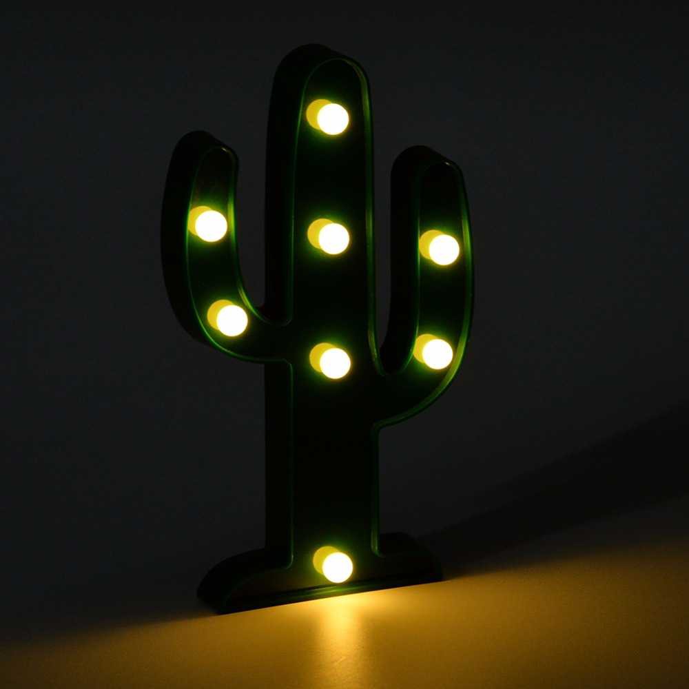 Lampu Dekorasi Cafe Marquee Light LED Kaktus Cactus Flamingo Pineapple