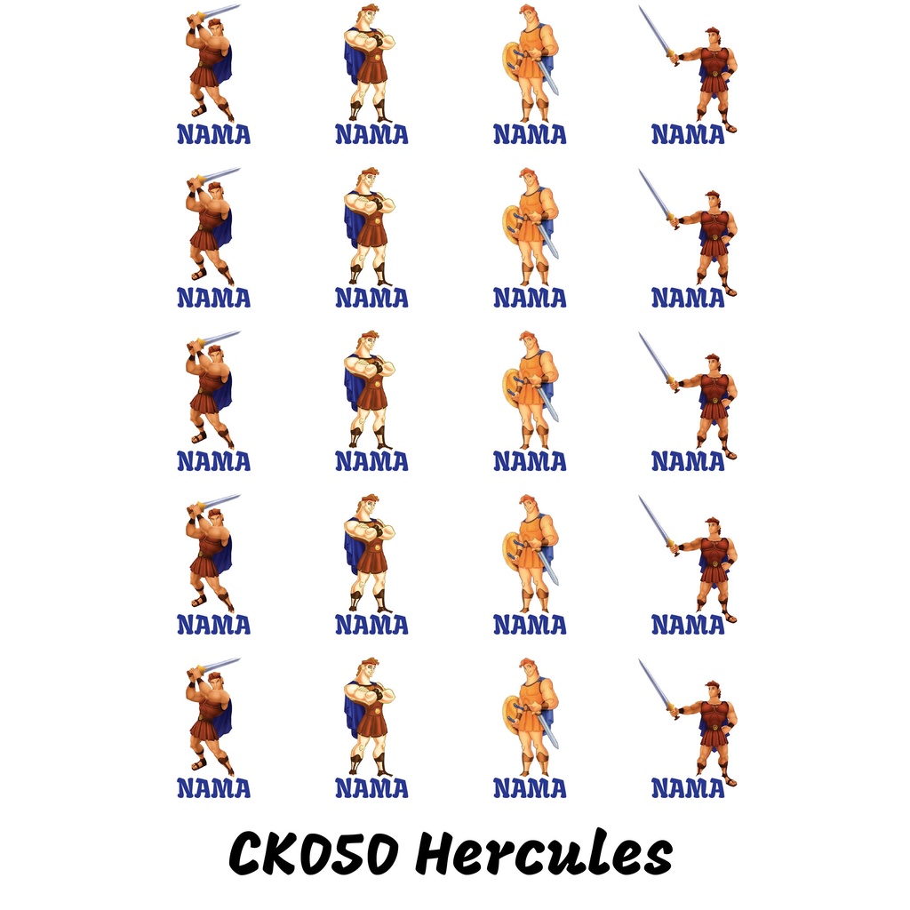 

Sticker Nama Cutting Label Waterproof Tahan Air Hercules (CK050)