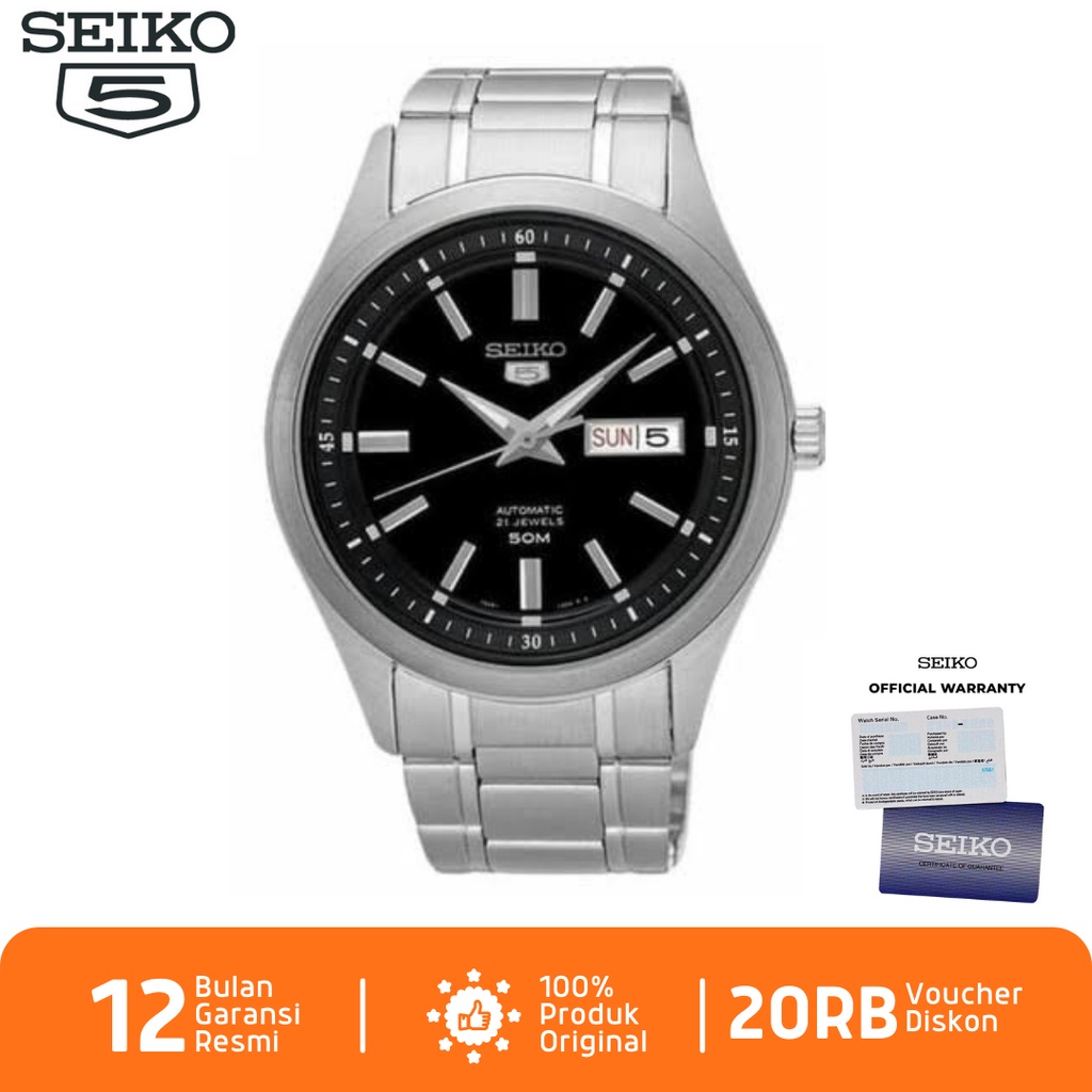 Seiko Pria SNKM87 Jam Tangan Pria Seiko 5 Automatic SNKM87K1 Stainless Steel Strap