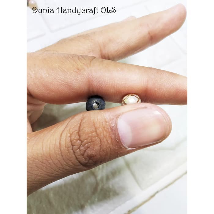 DIY Mote Pecah Telur 8 mm Bahan Kerajinan Tangan Anting Bros Kalung