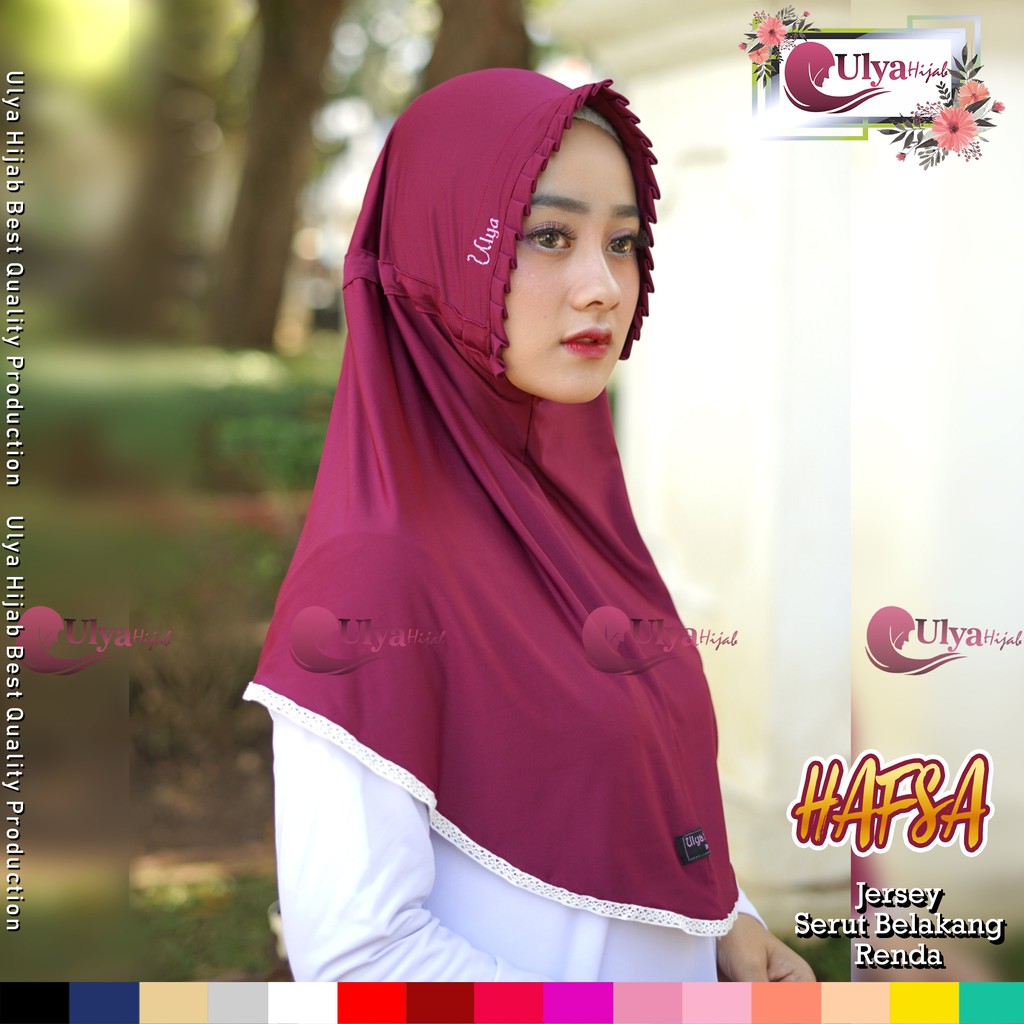 Khimar Hafsa Mad Jersey Brand Ori Ulya Hijab