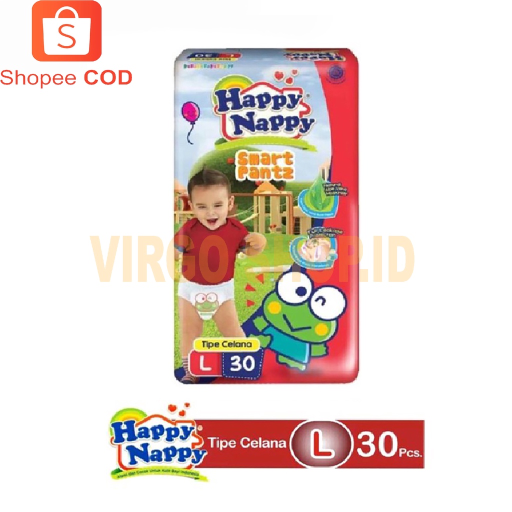 Popok Happy Nappy Smart Pantz S40 / M34 / L30 Tipe Celana / Happy Nappy Smart Pantz / Celana S40 / M34 / L30 / XL26 / Baby Nappy / Popok / Popok Baby Nappy / Popok Pampers