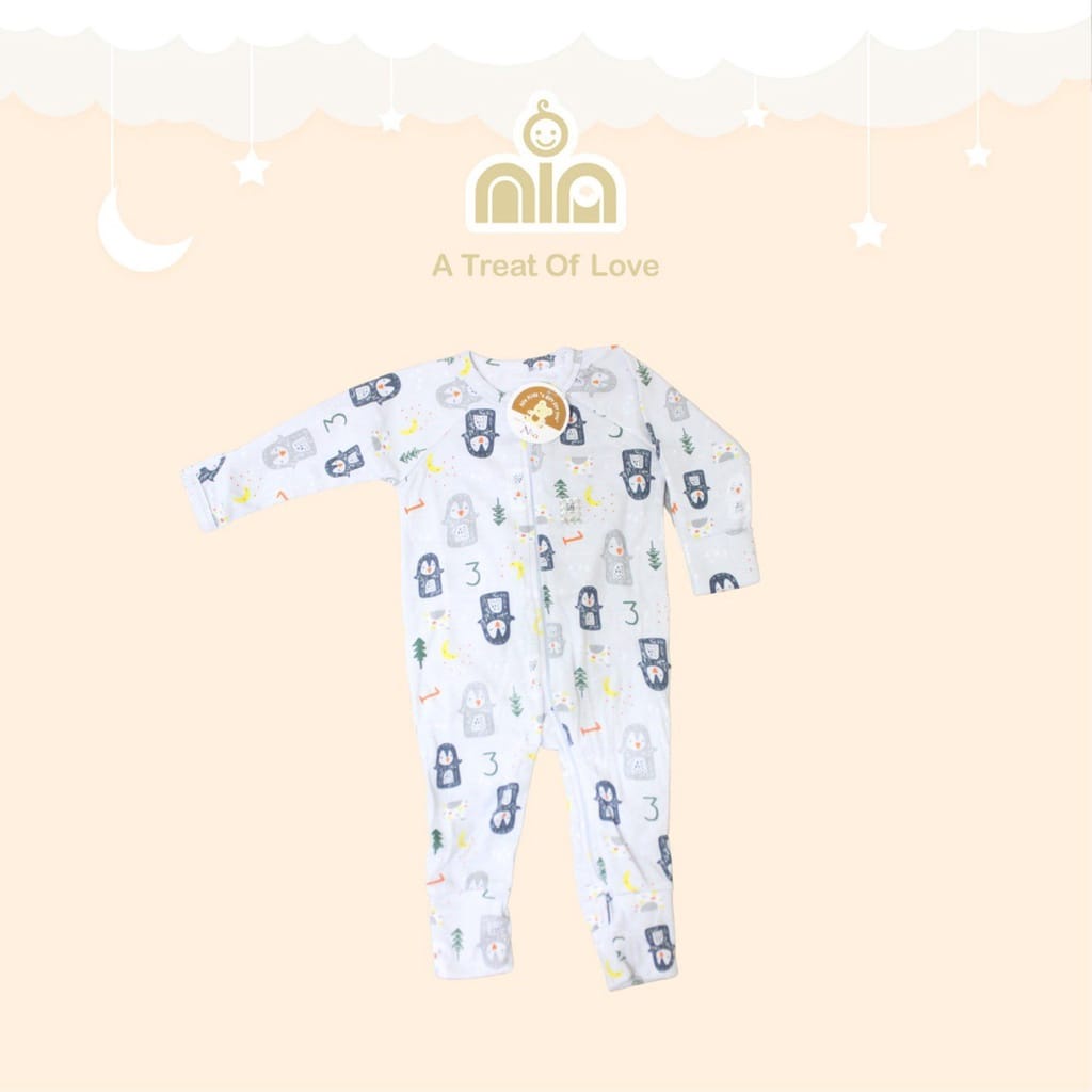 PROMO Sleepsuit Baju Bayi Motif Sleepsuit Nia Fullprint Baju Tidur Bayi