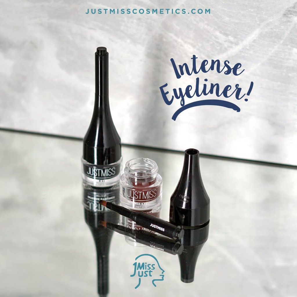 JUST MISS [INTENSE] Eyeliner Gel Brush 2 in 1 JUSTMISS BROWN / BLACK