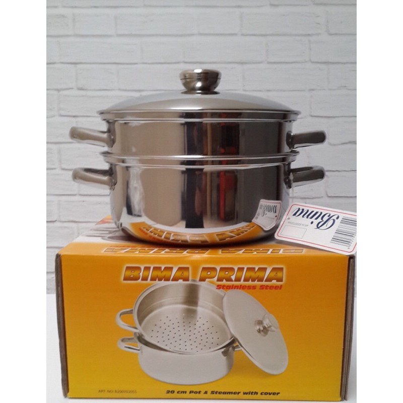 Bima Panci steamer stainless steel 20-30Cm | kukusan stainless Bima