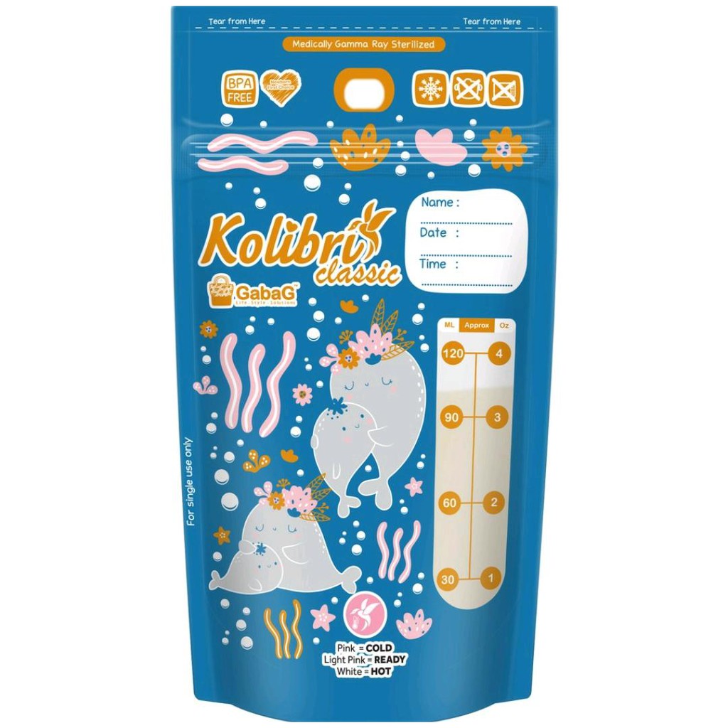 KOLIBRI KANTONG ASI GABAG CLASSIC 120ML/ KANTONG ASI