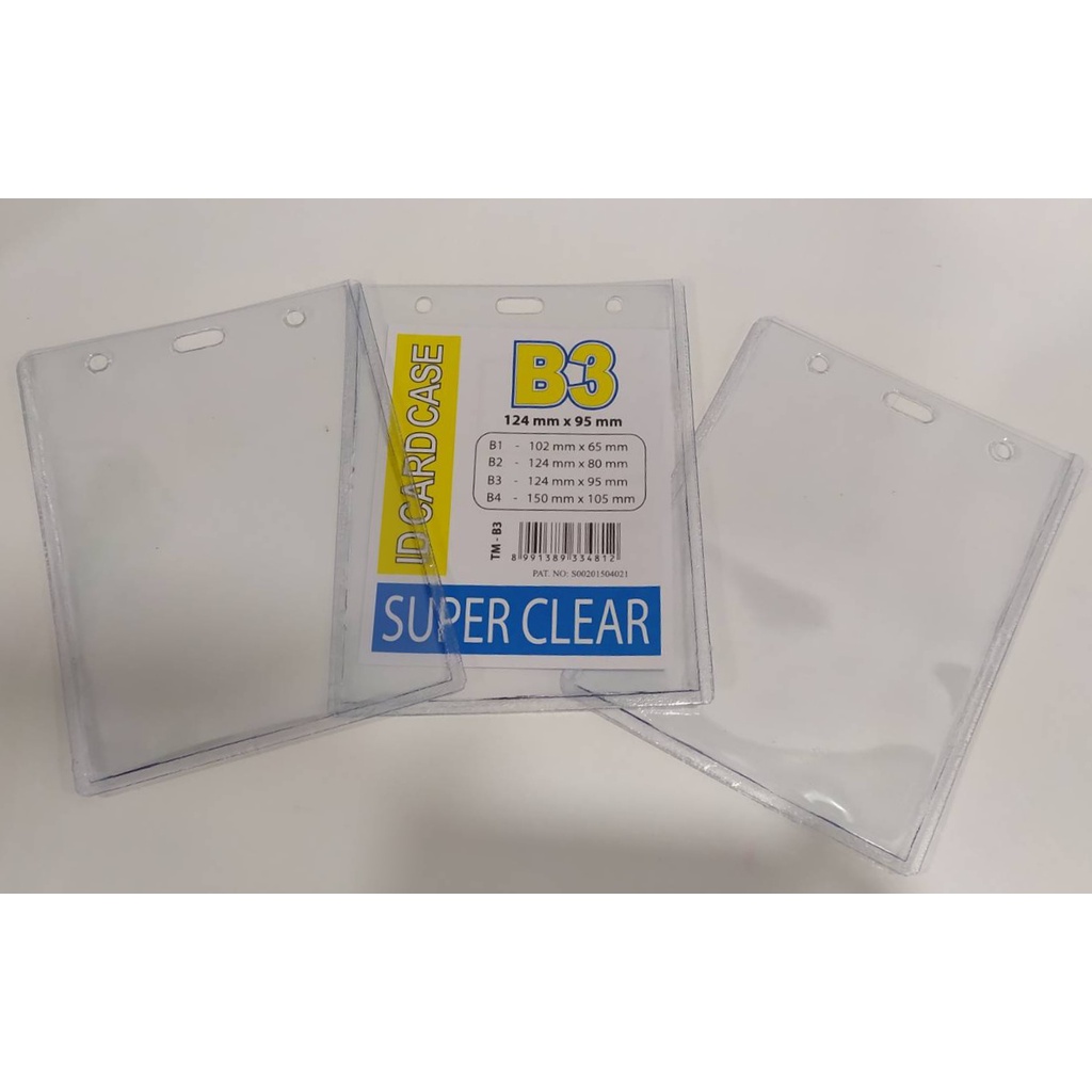 

Name Tag Plastik / Tempat ID Card Kartu Nama Super Clear - Glue Card B3