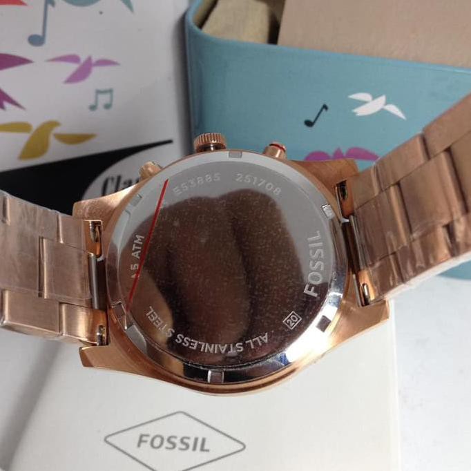 Fossil Es3885 Rosegold Original D91 Termurah