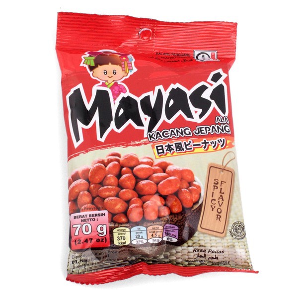 

MAYASI Roasted Peanut Spicy 70gr - Kacang Ala Jepang Rasa Pedas