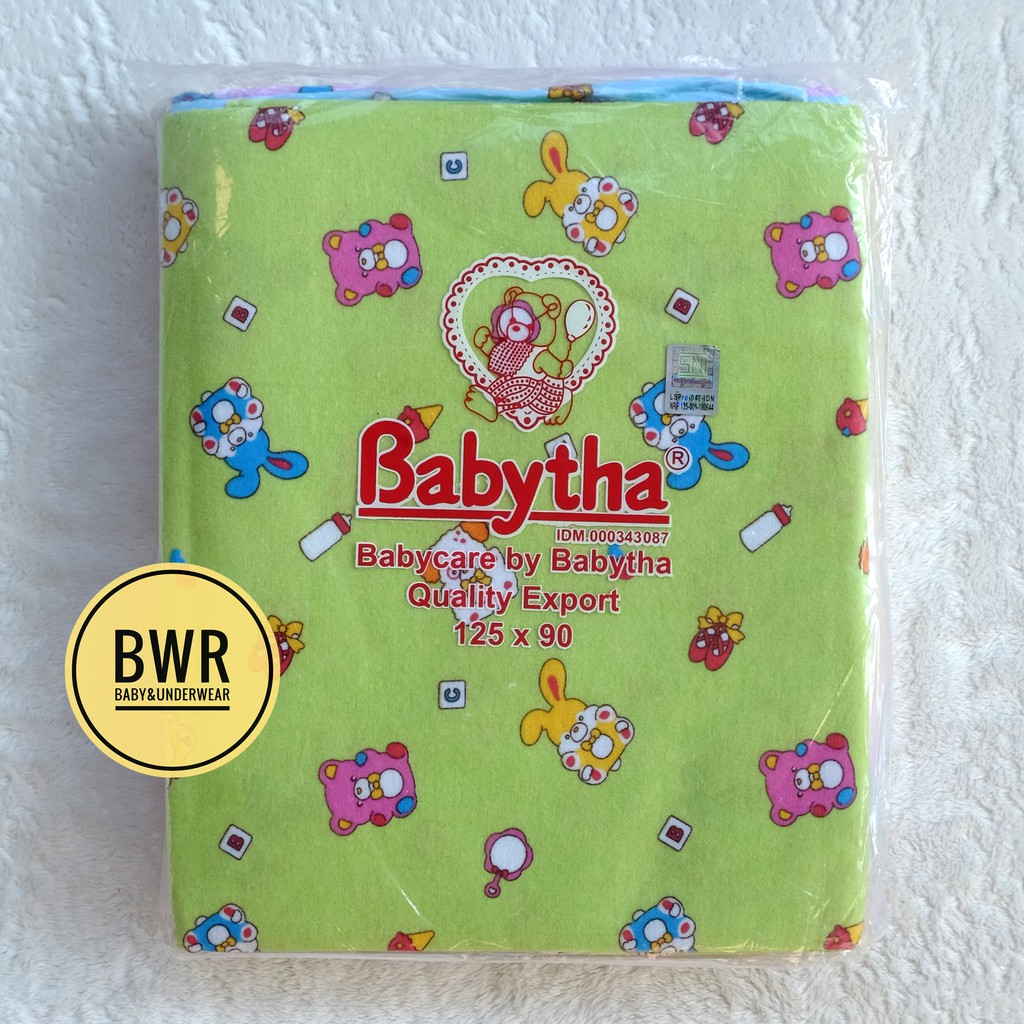 [ 6pc ] Bedong BABYTHA 125X90 Flanel Selimut Bedong Bayi New Born Babytha - Bwr