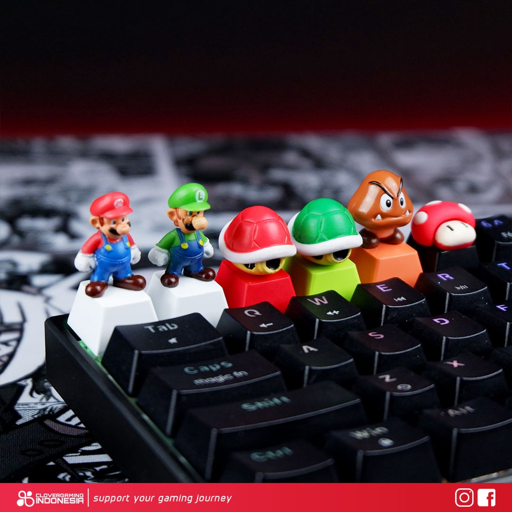 Keycaps Mario Luigi - Mario Bros Nintendo Switch Mechanical Keyboard