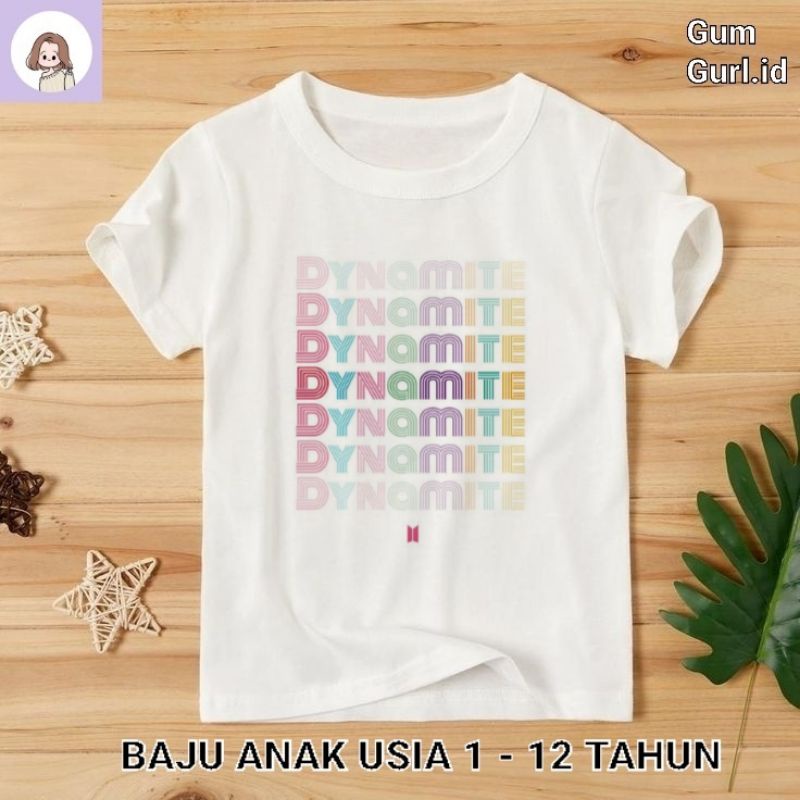 Kaos baju anak DYNAMITE tshirt BOYBAND KPOP oversize lokal hitam laki laki perempuan jumper baby kid