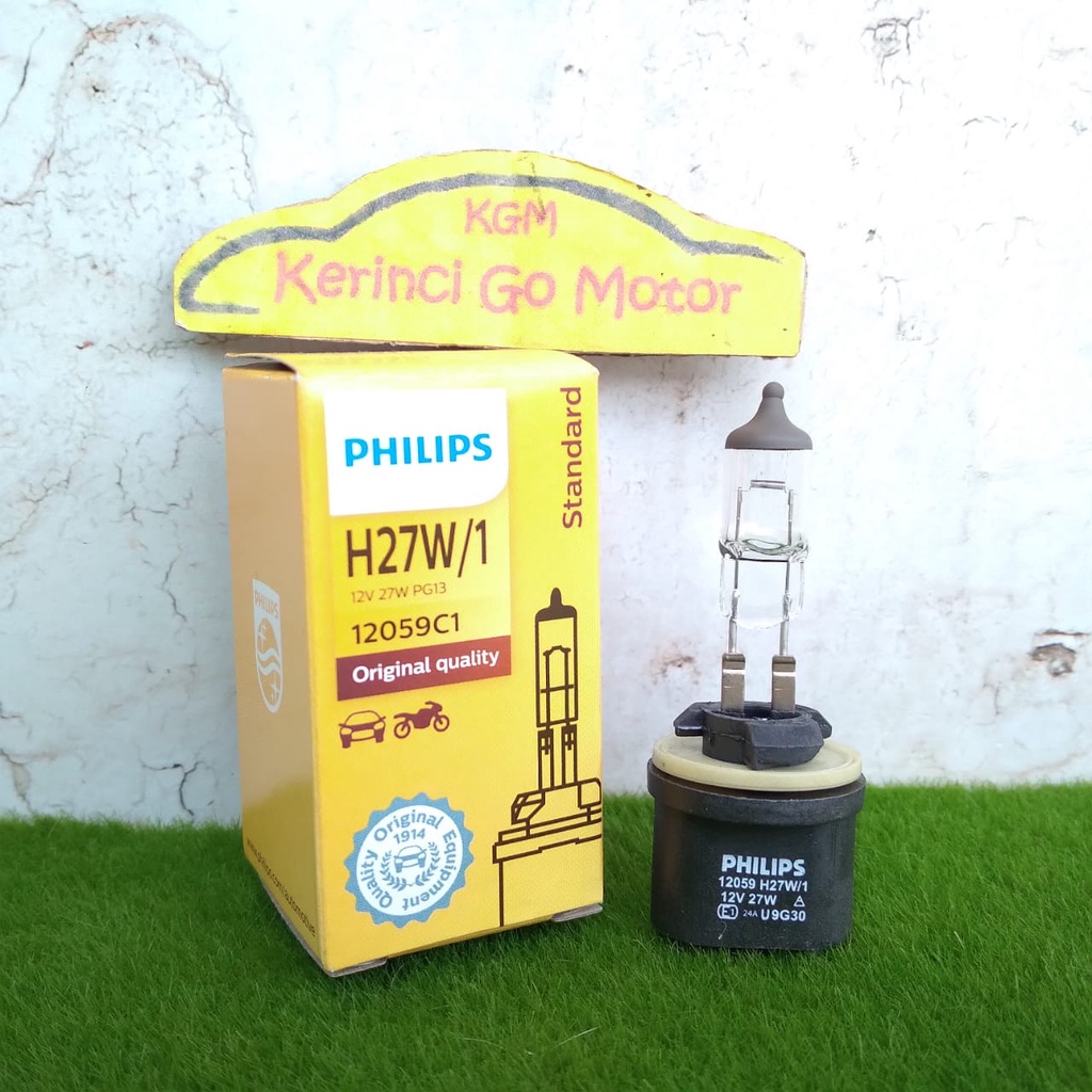 BOHLAM HALOGEN PHILIPS H27W/1 12V 12059 - LAMPU MOBIL KOREA