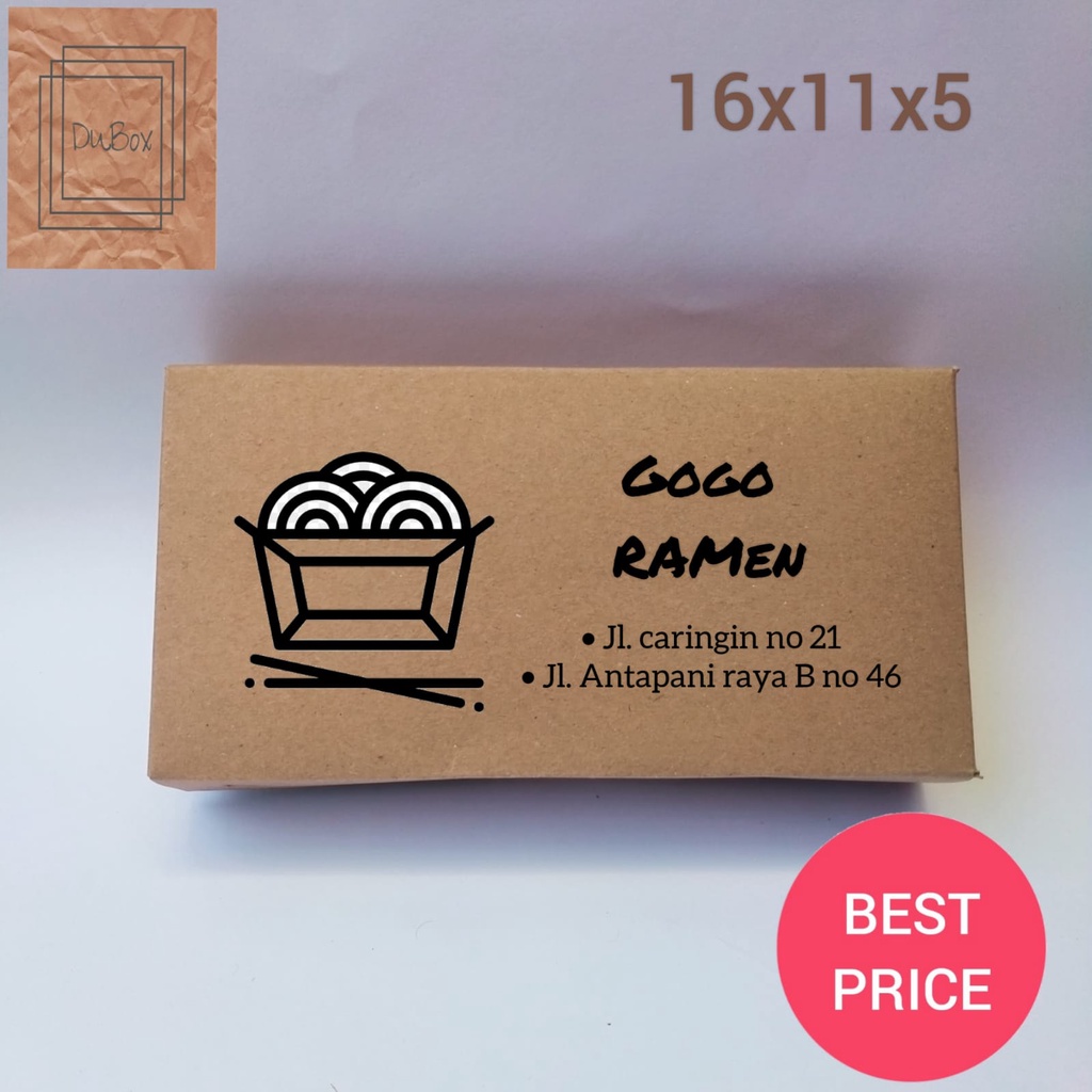 COSTUM SABLON DUS KUE 350 gr DUS BROWNIES KEMASAN KUE