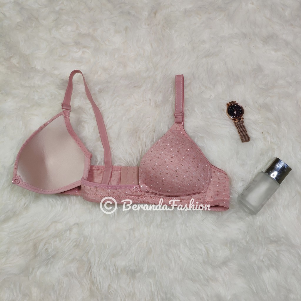 Bra menyusui bh maternity size 36-42 kancing depan cup B motif lips kecil