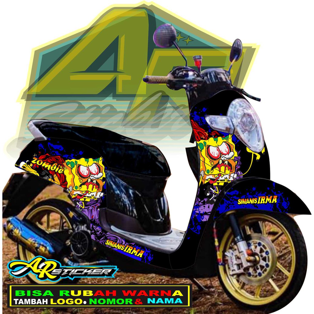 Decal scoopy Decal Scoopy full body Full Blok Decal Scopy Dekal New Fi 2017 2018 2019 2020 SPONGEBOB