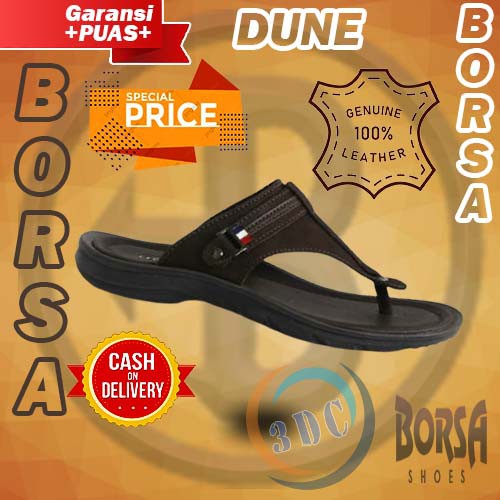 SANDAL BORSA DUNE - ORIGINAL SANDAL KULIT MODEL JEPIT UNTUK PRIA DEWASA