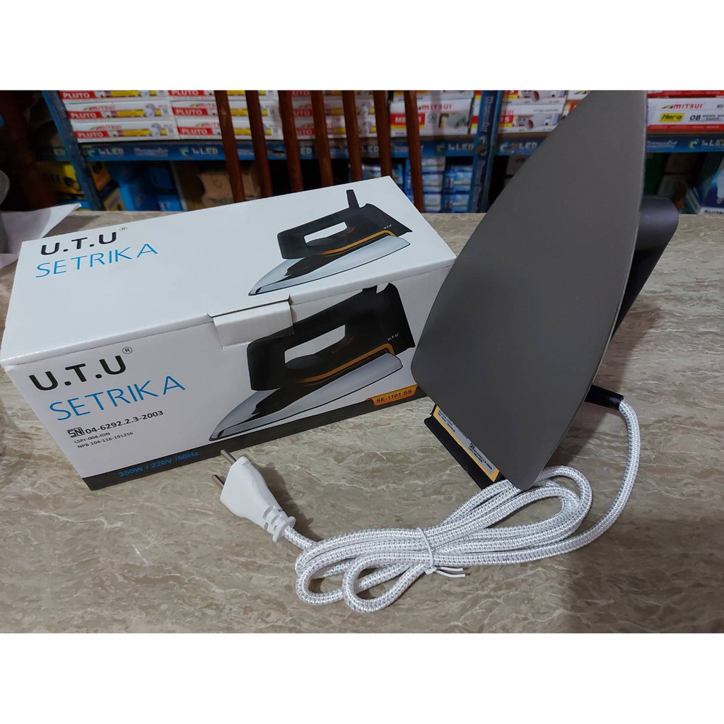 Setrika TERMURAH Baju/ Setrika Elektrik Merek UTU tipe SE-1101 SS/ SE 1101 SS