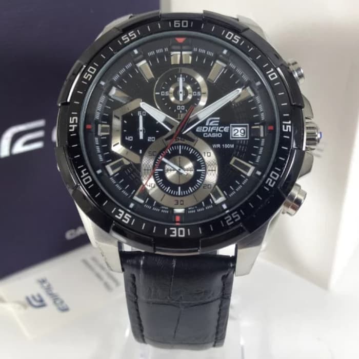 Jam Tangan Pria Casio Original New Model Edifice Leather Strap IWC661