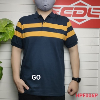 gos KPC CDL By (CARDINAL) POLO T-SHIRT Pakaian Pria Atasan Kaos Polo Berkerah Garis Salur Lengan Pendek