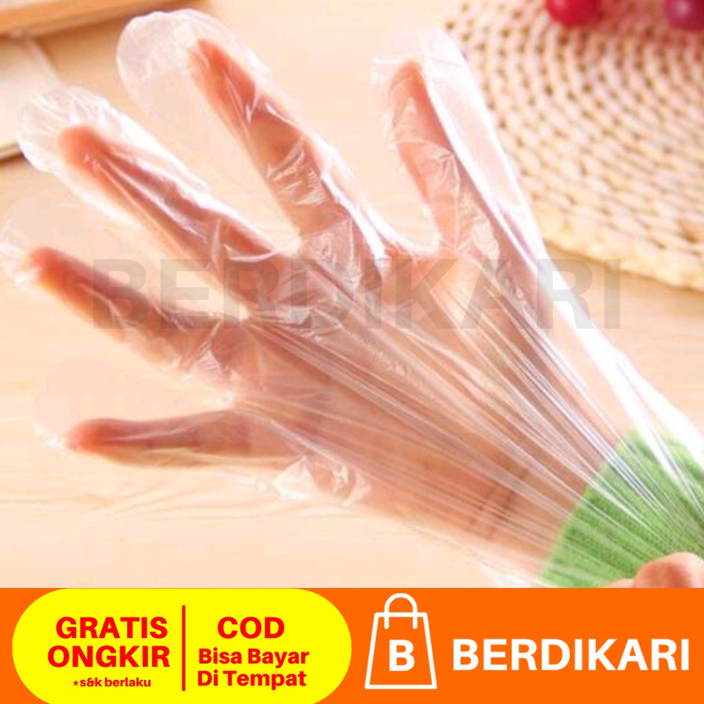 Sarung Tangan Plastik sekali pakai isi 100 pcs