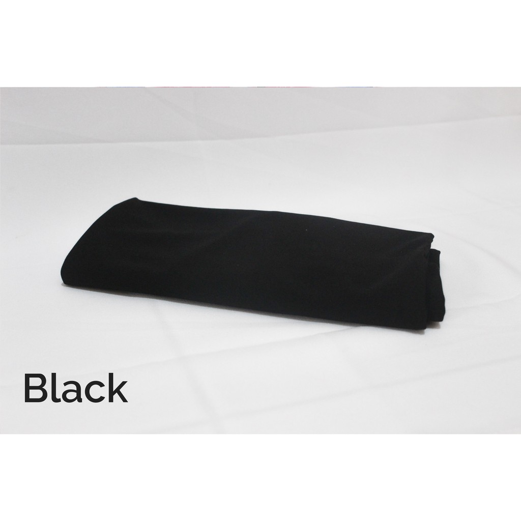 Hijab Sport Kerudung Olahraga Volly Sehari-hari Bahan Jersey-Black