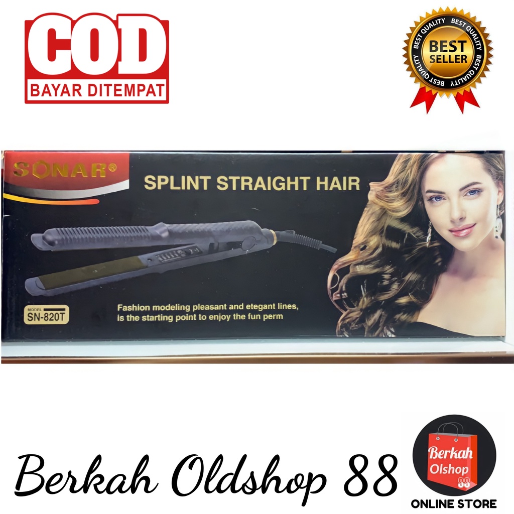 Catok 2in1 Sonar 820 ( pelurus &amp; pengeriting rambut ) catokan curly lurus 2 in 1