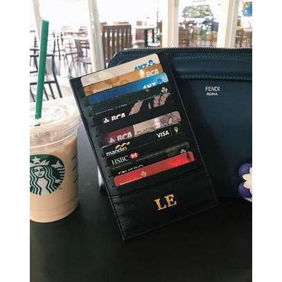 

Custom Initial Name Big Card Holder Black 3 Terlaris