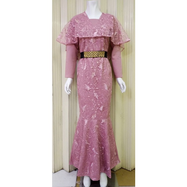 Kathryn collection #206 ,GAMIS DUYUNG SCUBA KOMBINASI TILE GLITER MUTIARA IMPORT PREMIUM