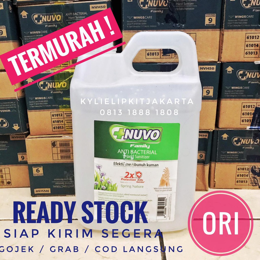 Nuvo Hand Sanitizer Gel Jerigen 4 Liter 4L Refill ORIGINAL ANTISeptic Ready Stock 4Liter TERMURAH