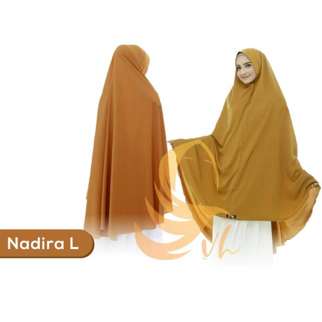 Khimar Nadira L Kerudung Tanpa Pet Hijab Syari Jilbab Jumbo Wolfis By AFNA