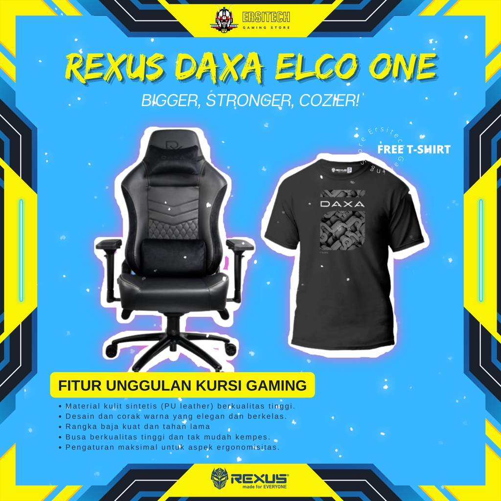 Rexus Gaming Chair Kursi Daxa Elco One DX EC1 - Kursi Gaming Rexus, Kursi Gamming, Kursi Rexus, Kurs