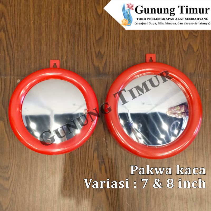 Pa Kua kaca / Cermin cembung patkua / Ba gua ukuran 7 &amp; 8 inch / Pakwa