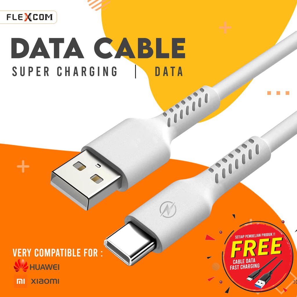 USB FLECO T16 Super charge/ 5A cable/ kabel data Huawei P10-plus-mate9-pro type C