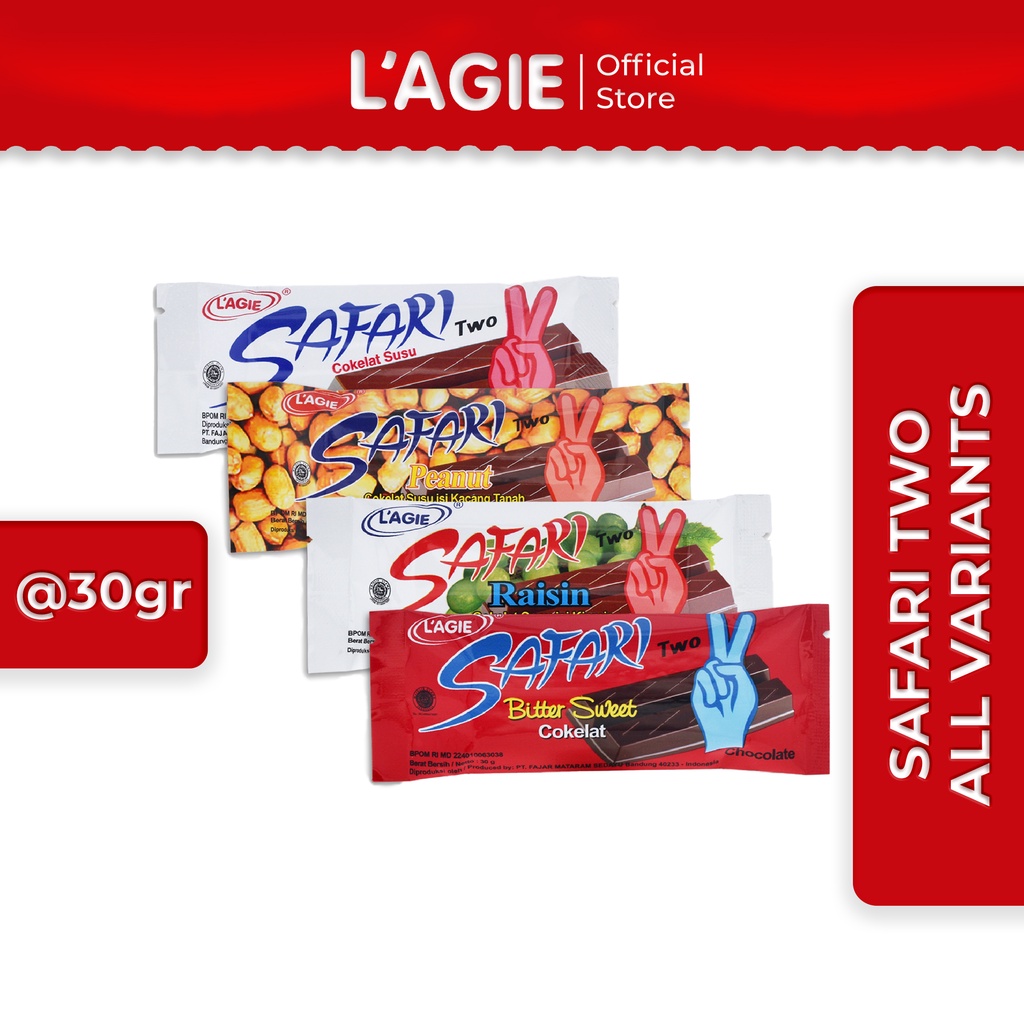 

Lagie Coklat Batang Safari Two 4 Variants @30gr