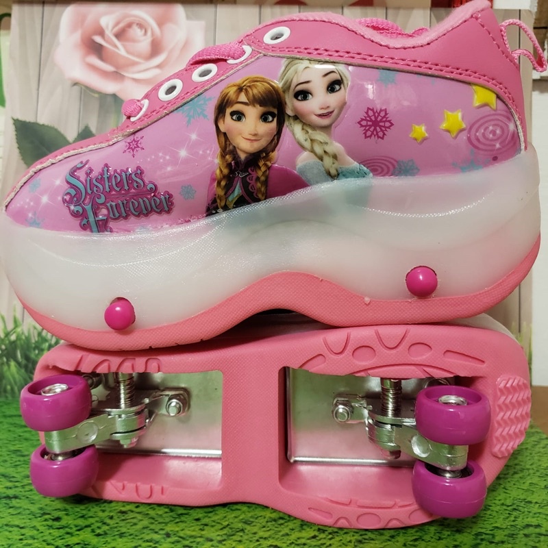 SEPATU RODA FROZEN IMPORT ORI. SEPATU RODA ANAK DENGAN LAMPU RODA 4