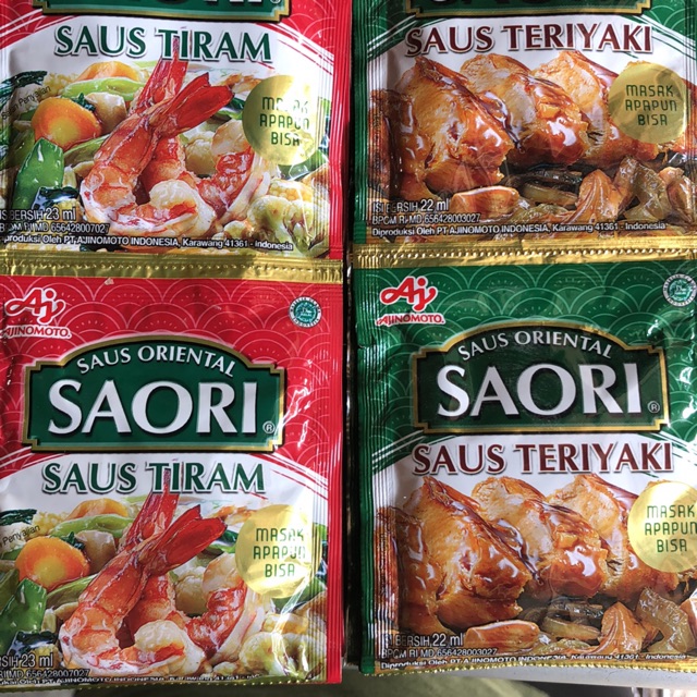 

Saori Saus Tiram/Teriyaki Sachet 23ml