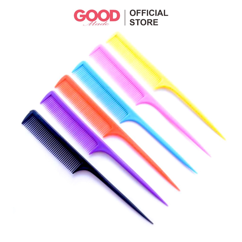 GOOD MADE - Sisir Lancip | Sisir Sasak Tulang | Sisir Rambut Warna Warni Simpel | Sisir Sasak Sanggul Plastik Murah Bagus COD