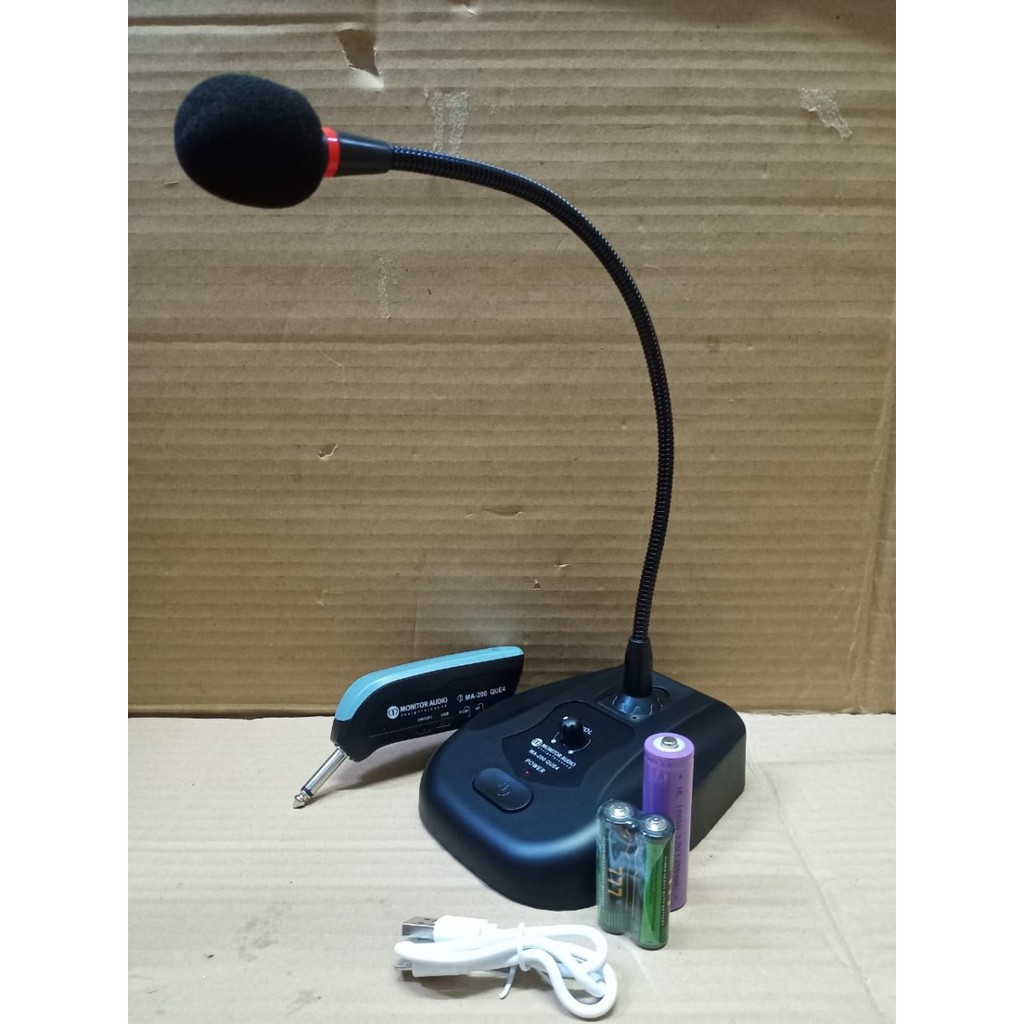 MIC MEJA WIRELESS MONITOR AUDIO MA-200 QUE4 CONFERENCE MICROPHONE