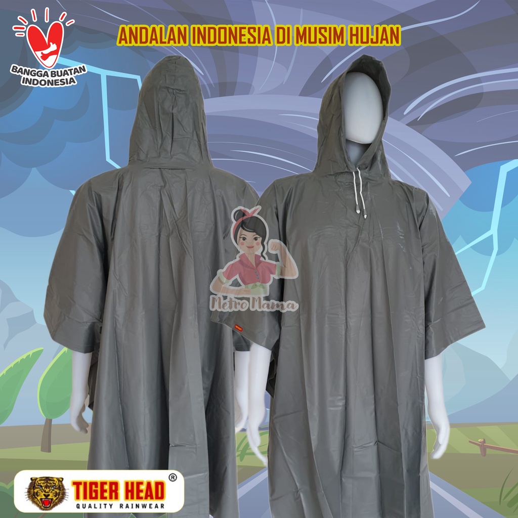 Jas Hujan PONCHO BIG TOP TIGER HEAD 68205 ORIGINAL Mantel Tebal Murah