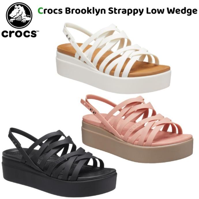 Crocs Brooklyn Strappy / Sepatu Wanita / Crocs Wanita / Crocs Wedges DISKON