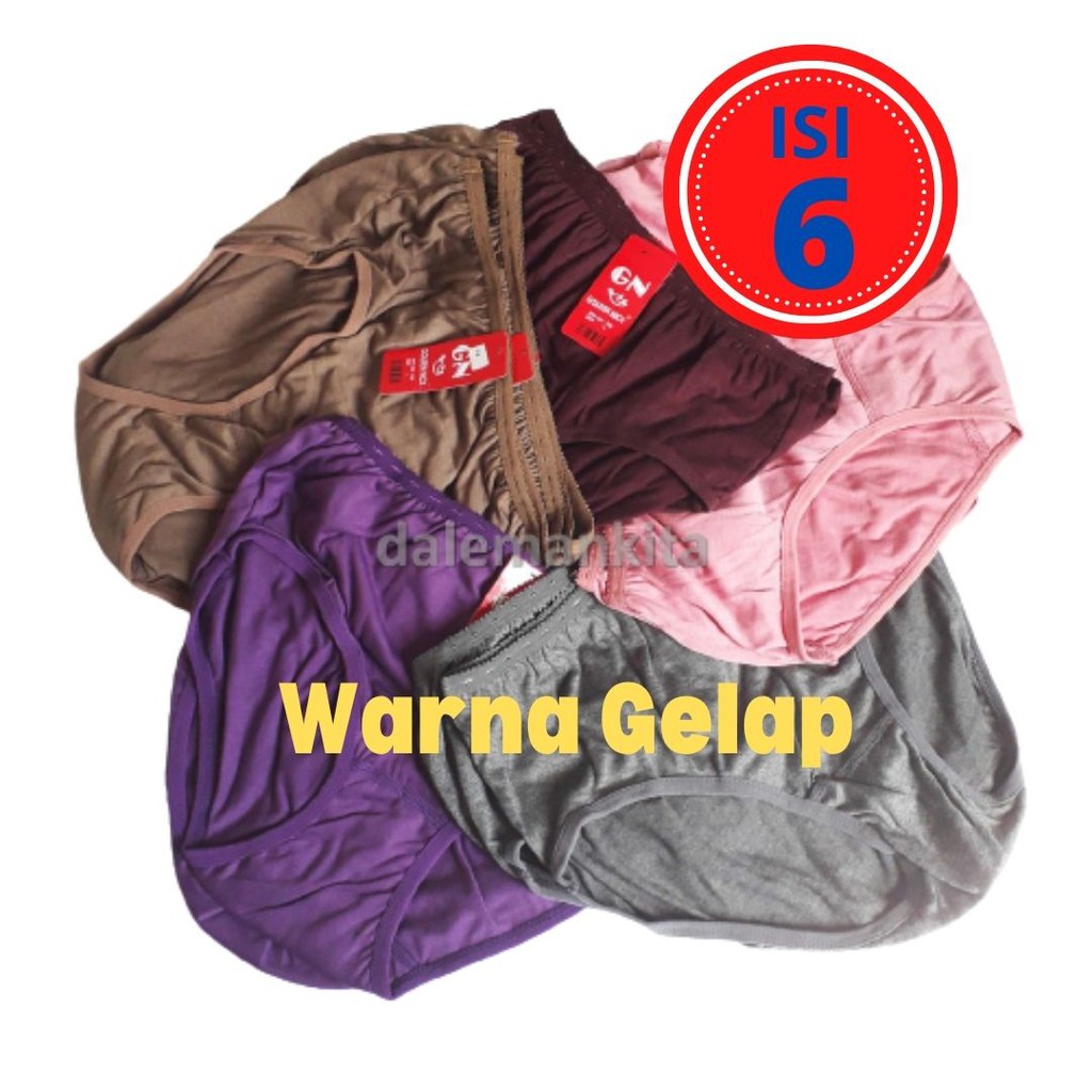 6 Pcs Celana Dalam Golden Nick Lusinan / CD Wanita Lusinan / Golden Nick / Celana Dalam Lusinan