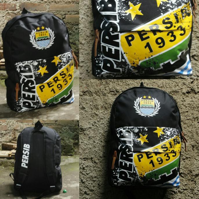 TAS tas gendong full print persib warna hitam original cewek cowok