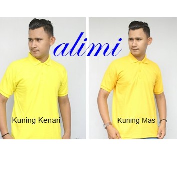Kaos Polo shirt polos/kaos berkerah kuning polos