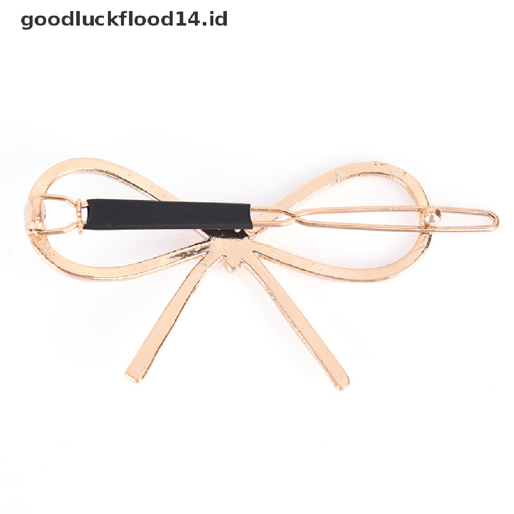 [OOID] New Vintage Hairpins Metal Bow Knot Hair Barrettes Girls Women Hair Accessories ID