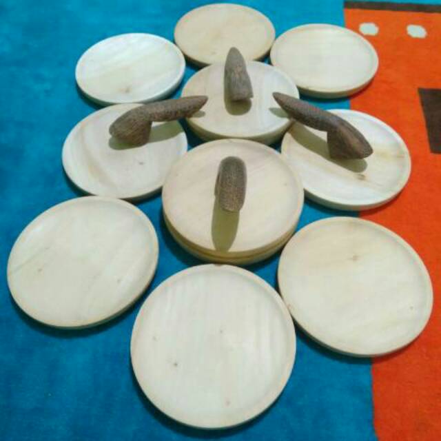 Cobek Kayu Diameter 19 + Ulekan Kayu