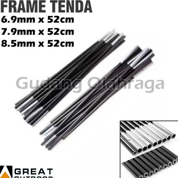 Frame Tenda Fiber Asli Merk Great Outdoor / Frame Untuk Bingkai Tenda Camping Dome
