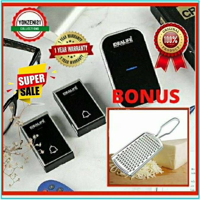 Bel Pintu Wireless Bel Rumah Door Bell 2 Remote Idealife Il 292 Ori