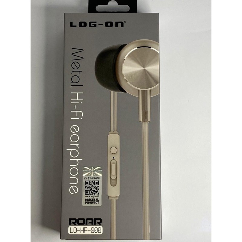 LOG ON SUPER BASS METAL Hi-fi EARPHONE ROAR LO-HF-900